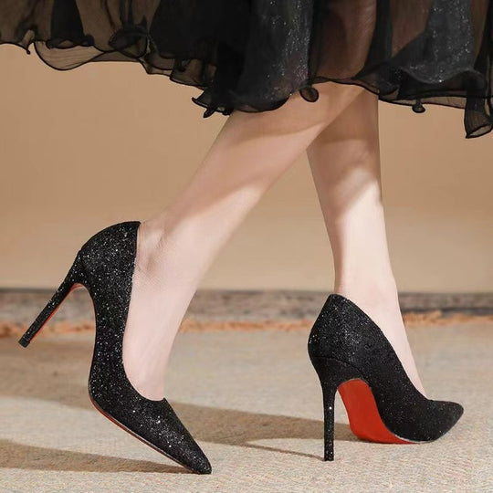 Damen Plateau-Pumps mit spitz zulaufender Kappe und hohem Stiletto-Absatz Shop Nory