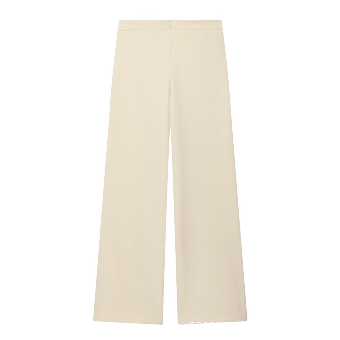 Damen Hochtaillierte Palazzo-Hose mit weitem Bein und glattem Bund Shop Nory