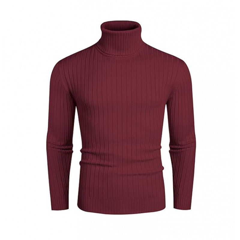 Herren gerippter Rollkragenpullover aus Feinstrick mit taillierter Silhouette Shop Nory