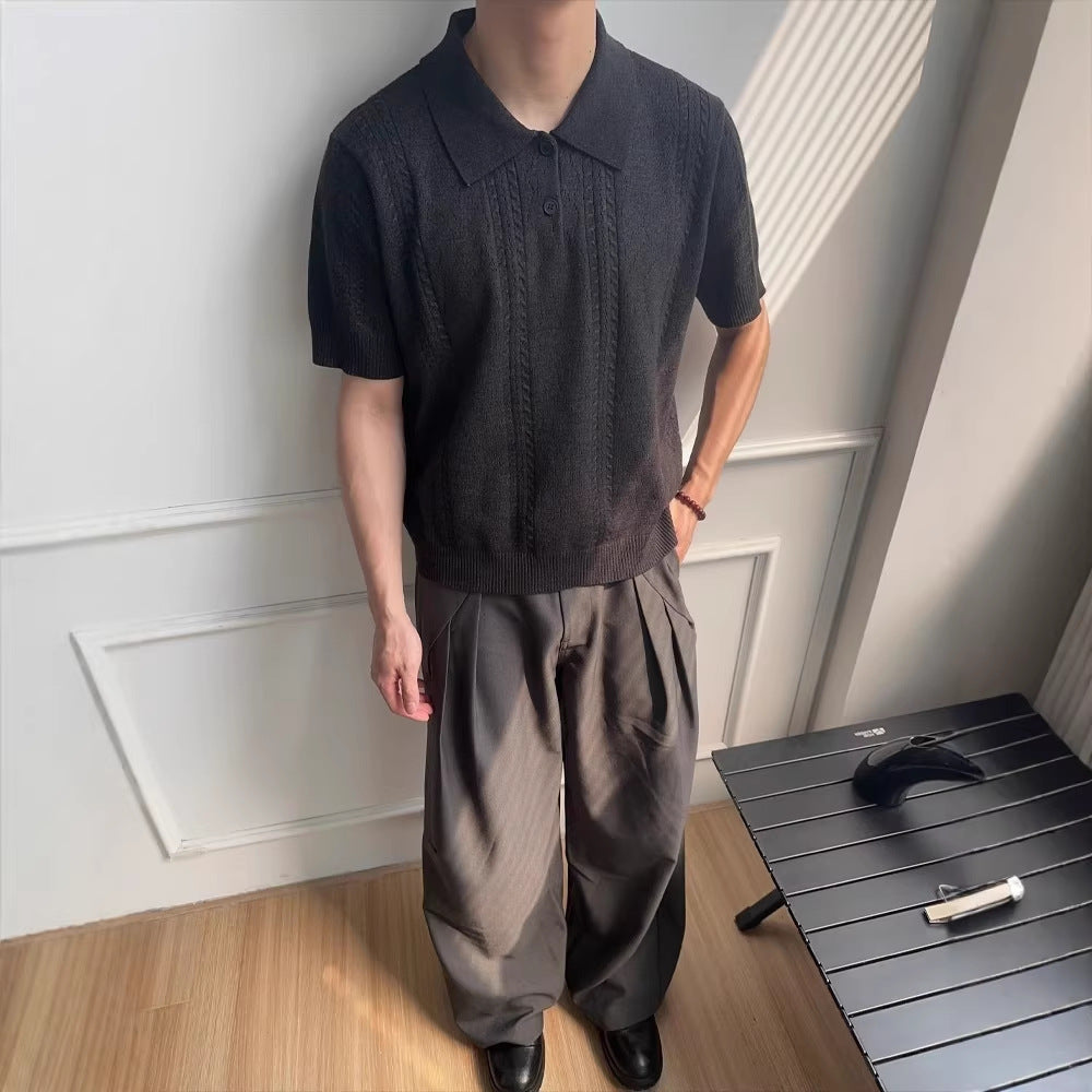 Herren Strick-Polohemd aus hochwertiger Baumwolle Shop Nory