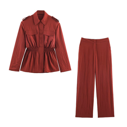 Damen Leichte High‑Waist Palazzo‑Hose mit weitem Bein und Eingrifftaschen Shop Nory