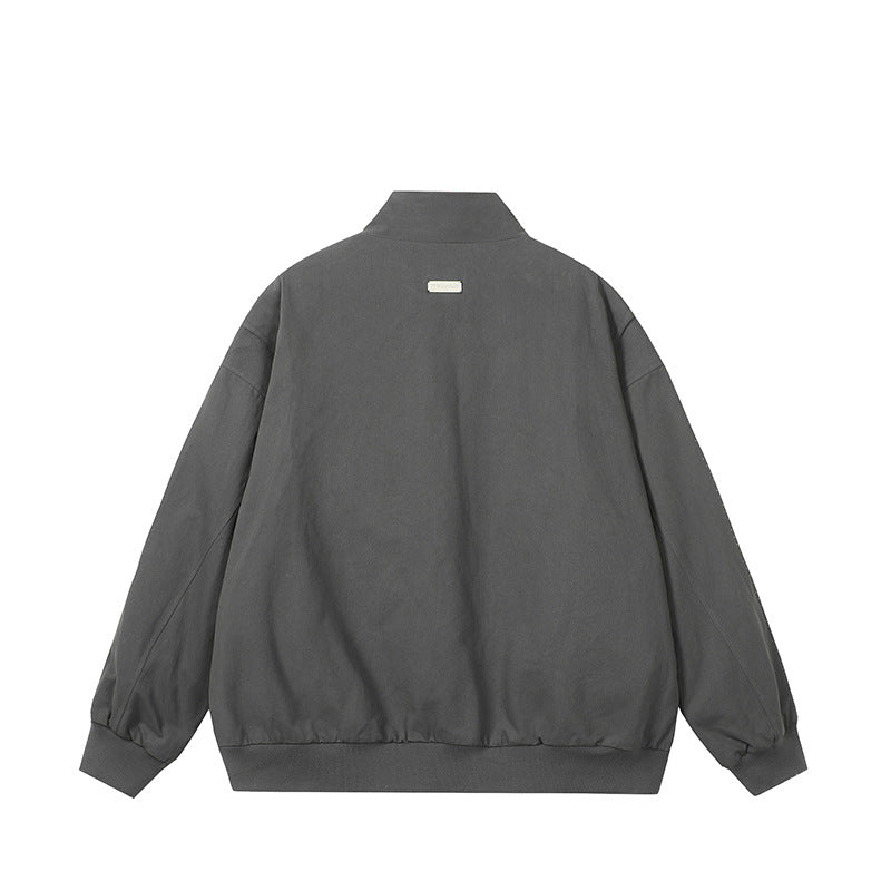 Herren modische Steppjacke mit hohem Kragen und seitlichen Reißverschlusstaschen