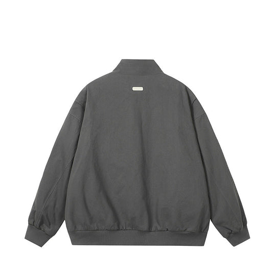 Herren modische Steppjacke mit hohem Kragen und seitlichen Reißverschlusstaschen