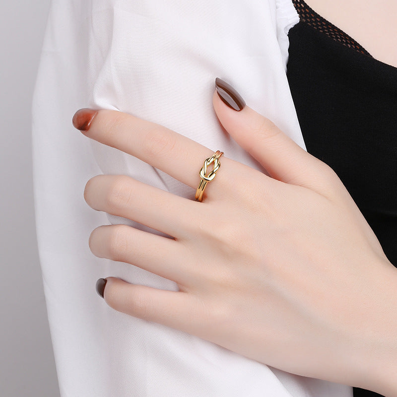 Damen Offener Ring mit elegantem Knoten-Design Shop Nory