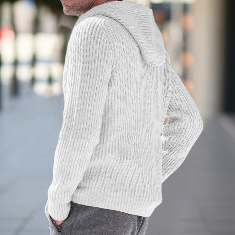 Herren Strickjacke mit Kapuze