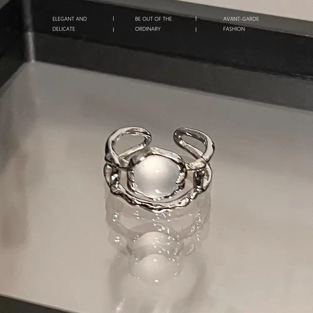 Damen Ring-Set mit eleganten Perlen und funkelnden Akzenten Shop Nory