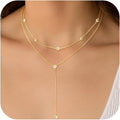 Damen Y-Halskette mit funkelnden Zirkonia und feinem Kettendesign Shop Nory
