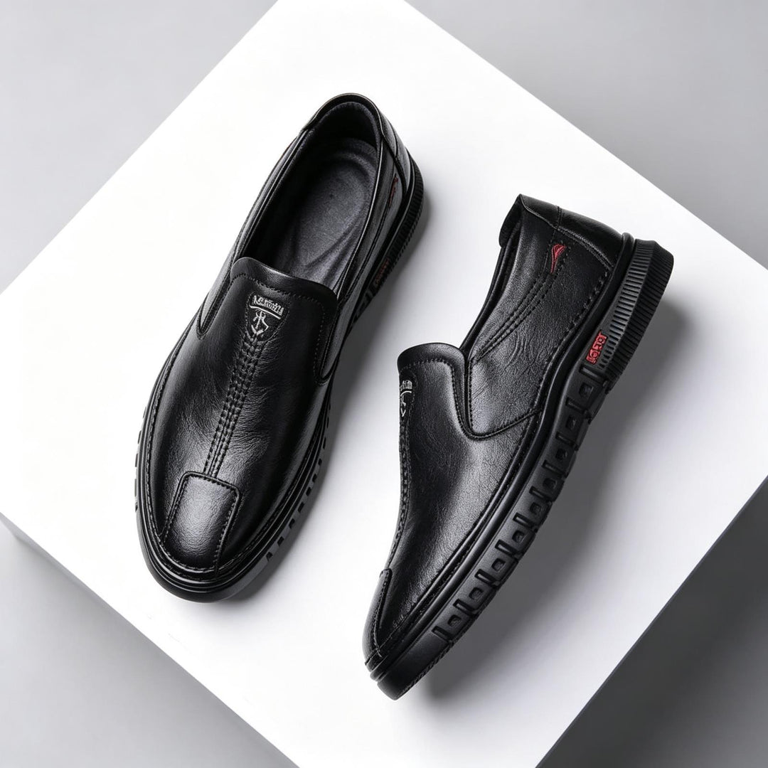 Herren Elegante Leder Slipper Shop Nory