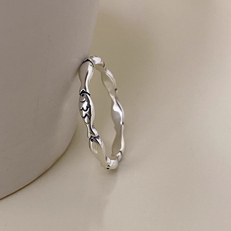 Damen Verzierte Silberring Shop Nory