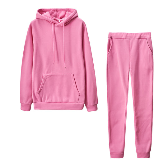 Damen nan Cozy-Loungewear-Set mit oversized Hoodie, Kängurutasche und schmaler Highwaist-Jogginghose Shop Nory