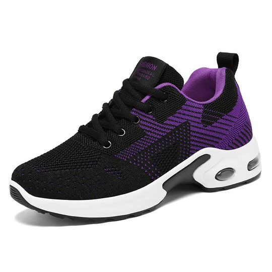 Damen nan sportive Strick-Sneaker mit stoßdämpfender Air-Unit, ergonomischer Komfortsohle und elastischer Schnürung Shop Nory