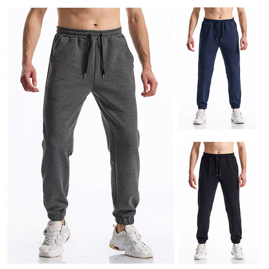 Herren Texturierte Jogginghose mit elastischem Bund, Tunnelzug und gebündeltem Beinabschluss Shop Nory