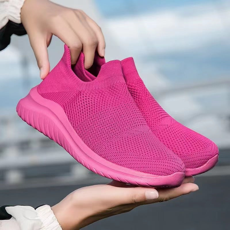 Unisex nan atmungsaktive Strick-Schlupfsneaker mit ergonomischem Memory-Fußbett