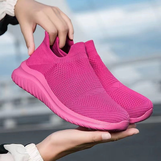 Unisex nan atmungsaktive Strick-Schlupfsneaker mit ergonomischem Memory-Fußbett