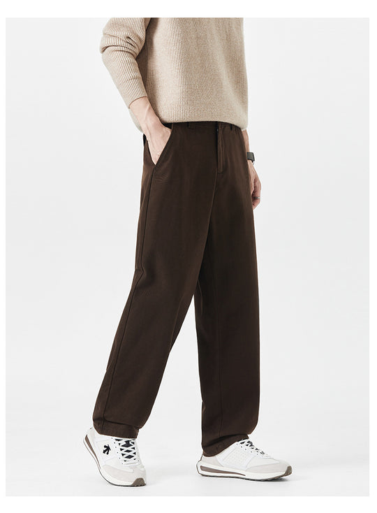 Herren Weitgeschnittene Freizeithose mit geradem Bein und seitlichen Eingrifftaschen Shop Nory