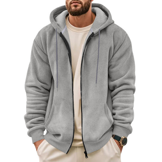 Herren Sportliche Kapuzenjacke mit atmungsaktivem Material und praktischem Reißverschluss