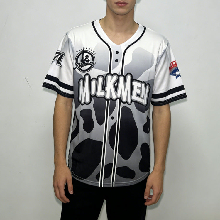 Herren Sportliches Baseballshirt