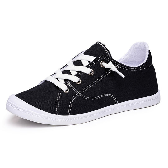 Damen Bequeme Canvas Sneakers mit atmungsaktiver Innensohle