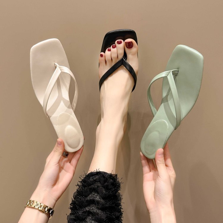 Damen Minimalistische Zehentrenner-Pantoletten mit elegantem Design