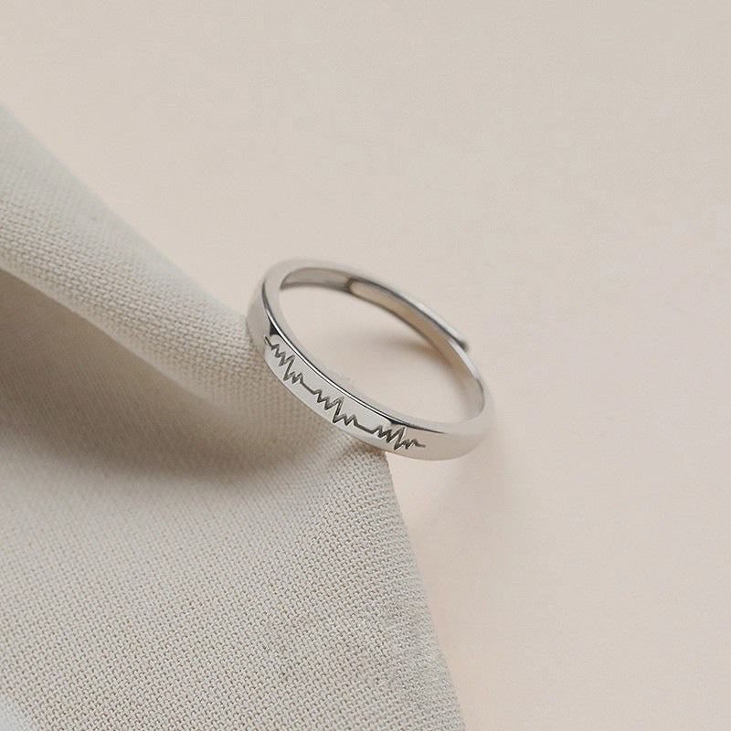 Damen Zeitloser Ring mit Herzschlag-Motiv Shop Nory