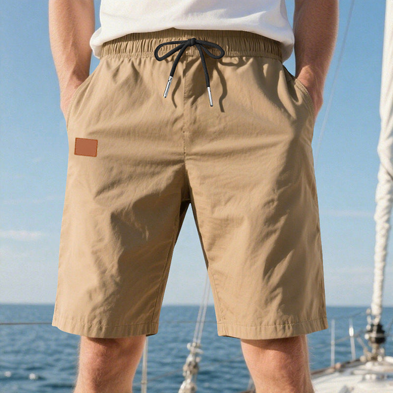 Herren nan schnelltrocknende Badeshorts im Bermuda-Schnitt mit elastischem Bund und Kordelzug