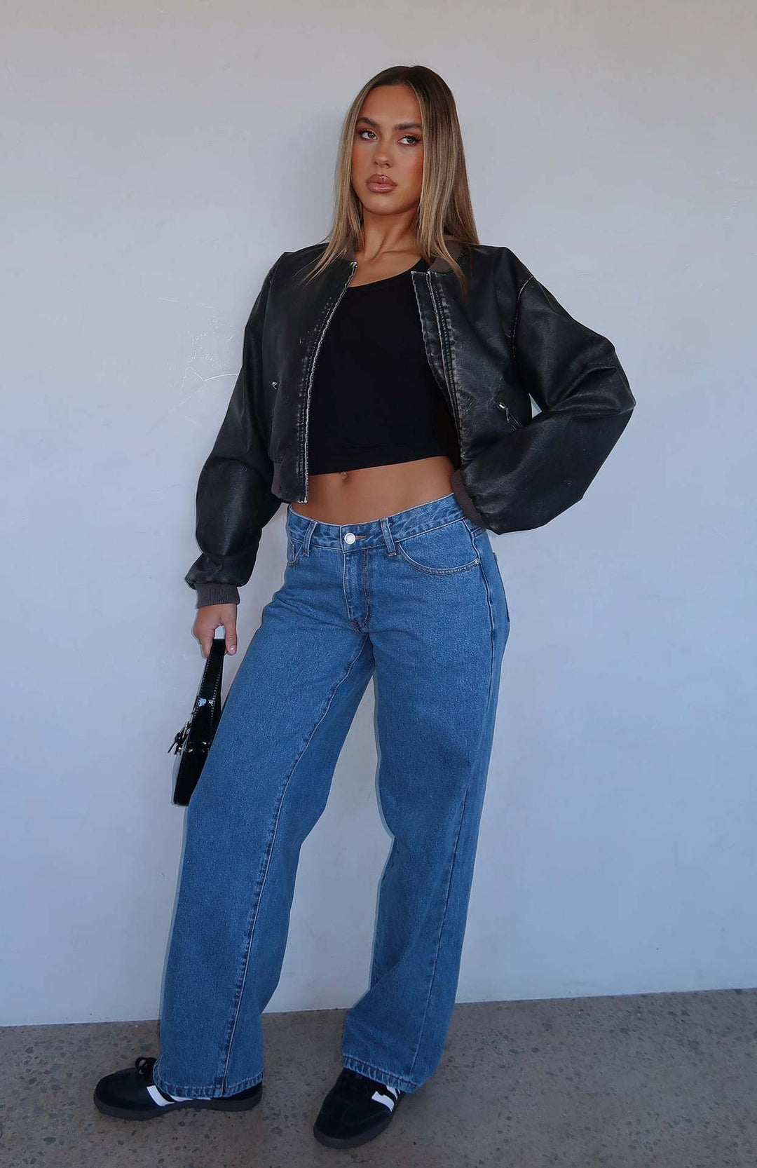 Damen Weite Jeans im lässigen High-Waist Schnitt