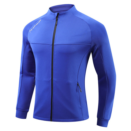 Herren Lauf-Trainingsjacke mit windabweisendem Stretch, Slim-Fit und Reißverschlusstaschen Shop Nory