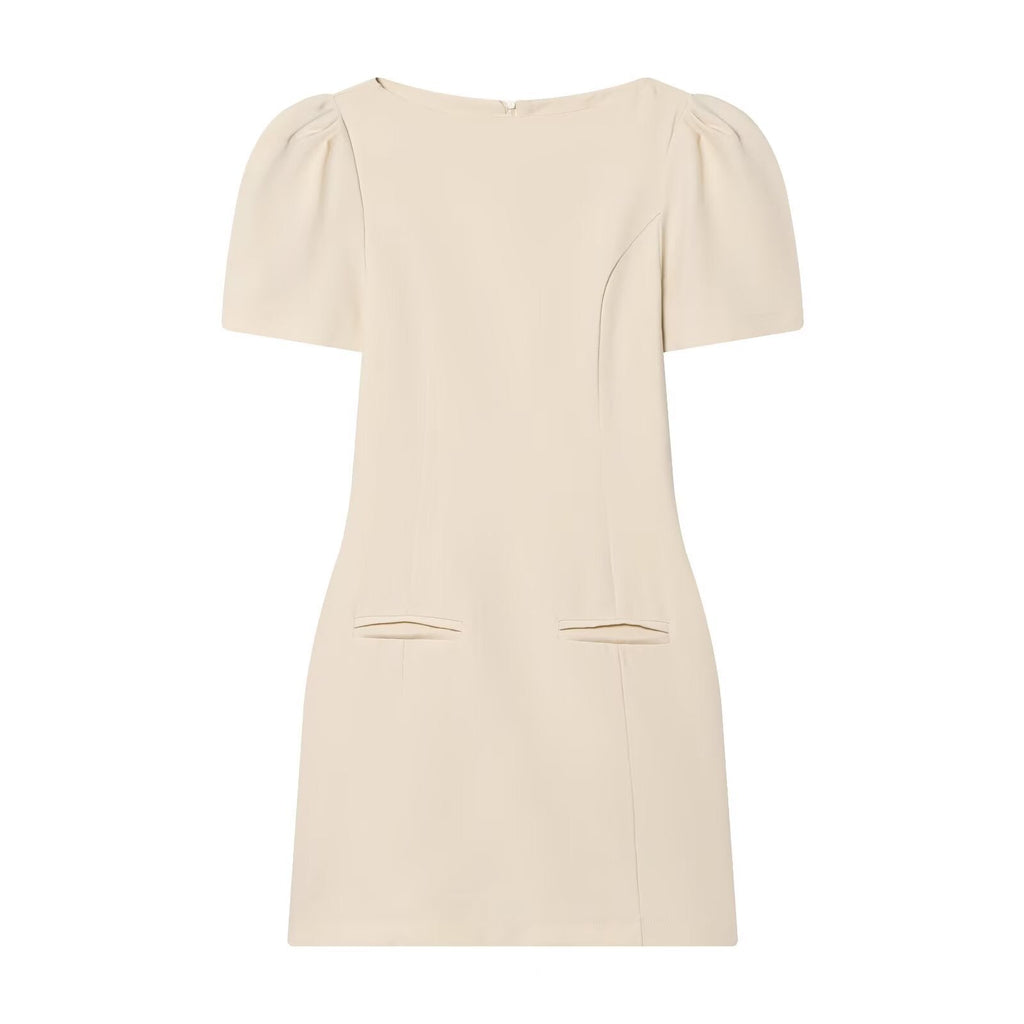 Damenkleid mit Puffärmeln und tailliertem Schnitt