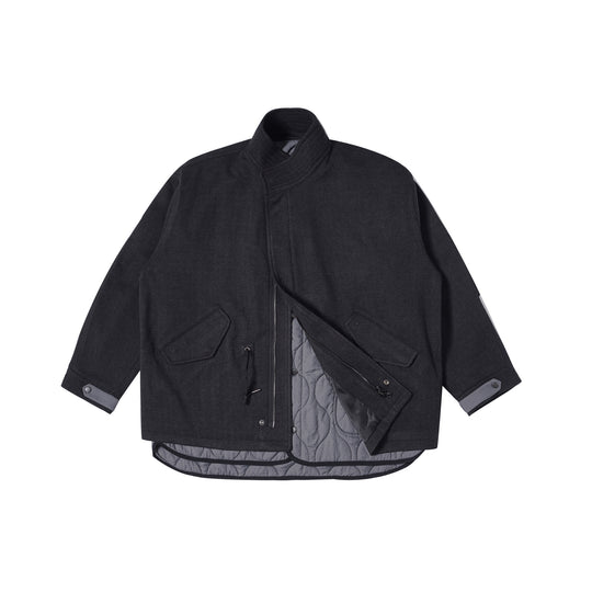 Herren gepolsterte Übergangsjacke mit Steppfutter und Stehkragen Shop Nory