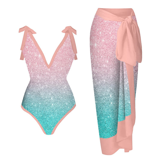 Damen Bademode-Set mit stilvollem Wickelrock Shopnory