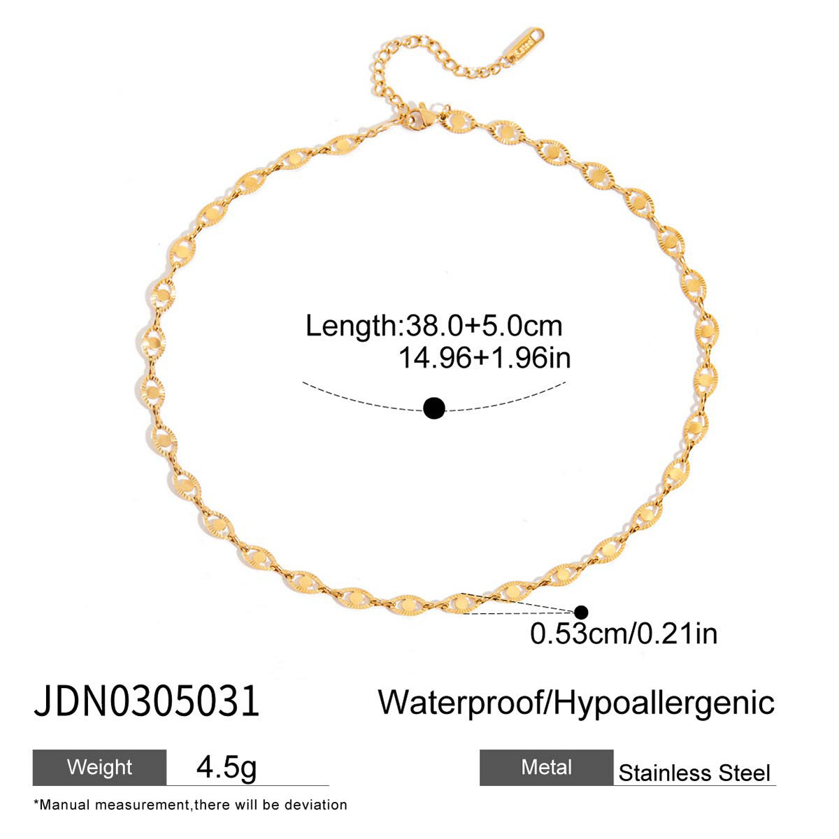 Damen Halsband mit geometrischem Design aus hypoallergenem Edelstahl Shop Nory