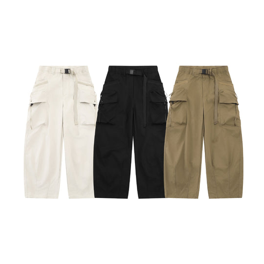 Damen Weite Cargo‑Culotte mit aufgesetzten Taschen und integriertem Webbing‑Gürtel Shop Nory