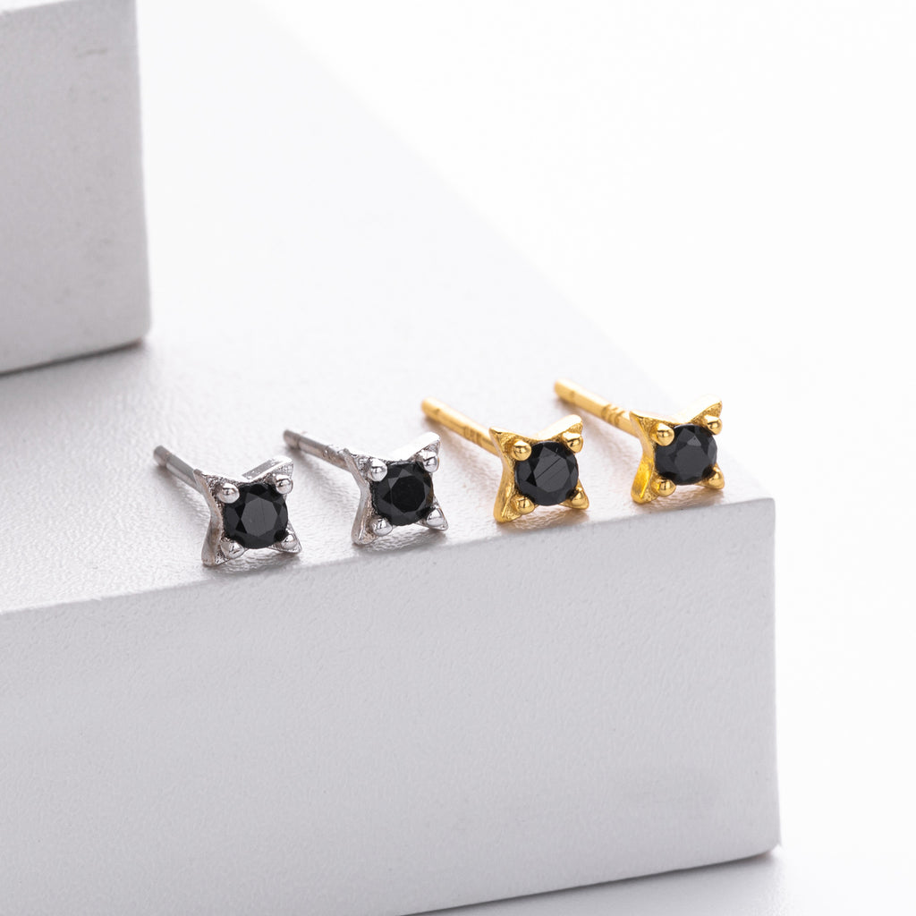 Damen Ohrstecker mit funkelnden Zirkonsteinen in starlike Gestaltung Shop Nory