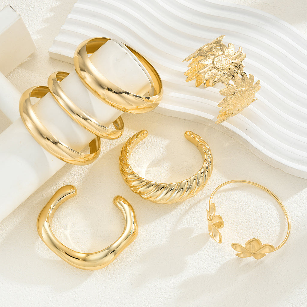 Damen Armreifen mit floralem Design Shop Nory