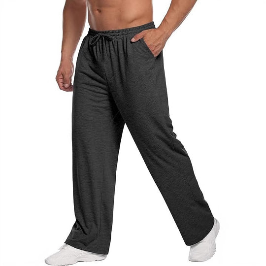 Herren nan locker fallende Loungehose aus softem Jersey mit Kordelzug, elastischem Bund und geradem Bein Shop Nory