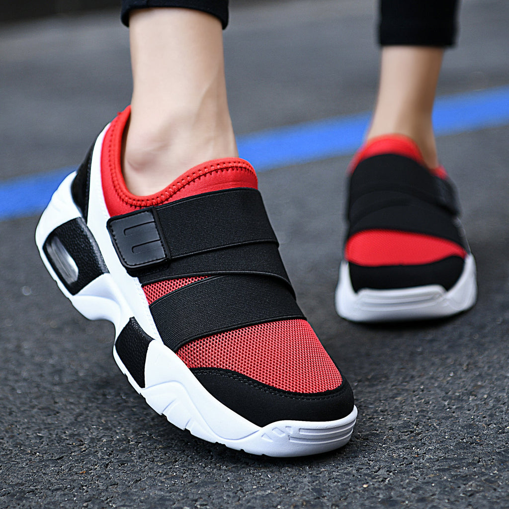 Damen nan Schlupfsneaker mit breitem Elastikriemen, atmungsaktivem Mesh und geformter Dämpfungsohle