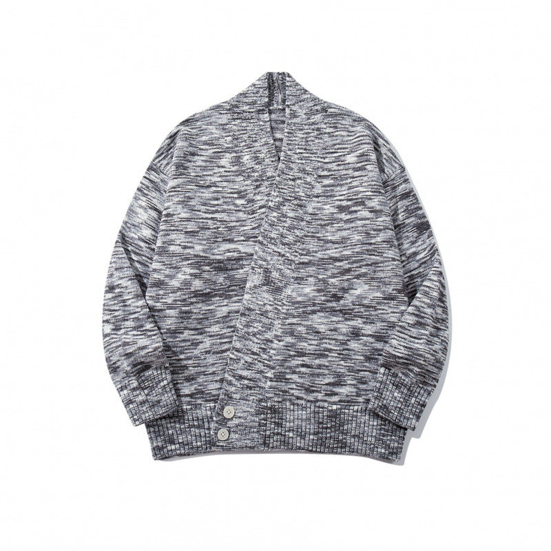 Unisex Boxy-Strickcardigan mit asymmetrischer Knopfleiste und breit geripptem Saum Shop Nory