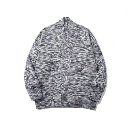 Unisex Boxy-Strickcardigan mit asymmetrischer Knopfleiste und breit geripptem Saum Shop Nory