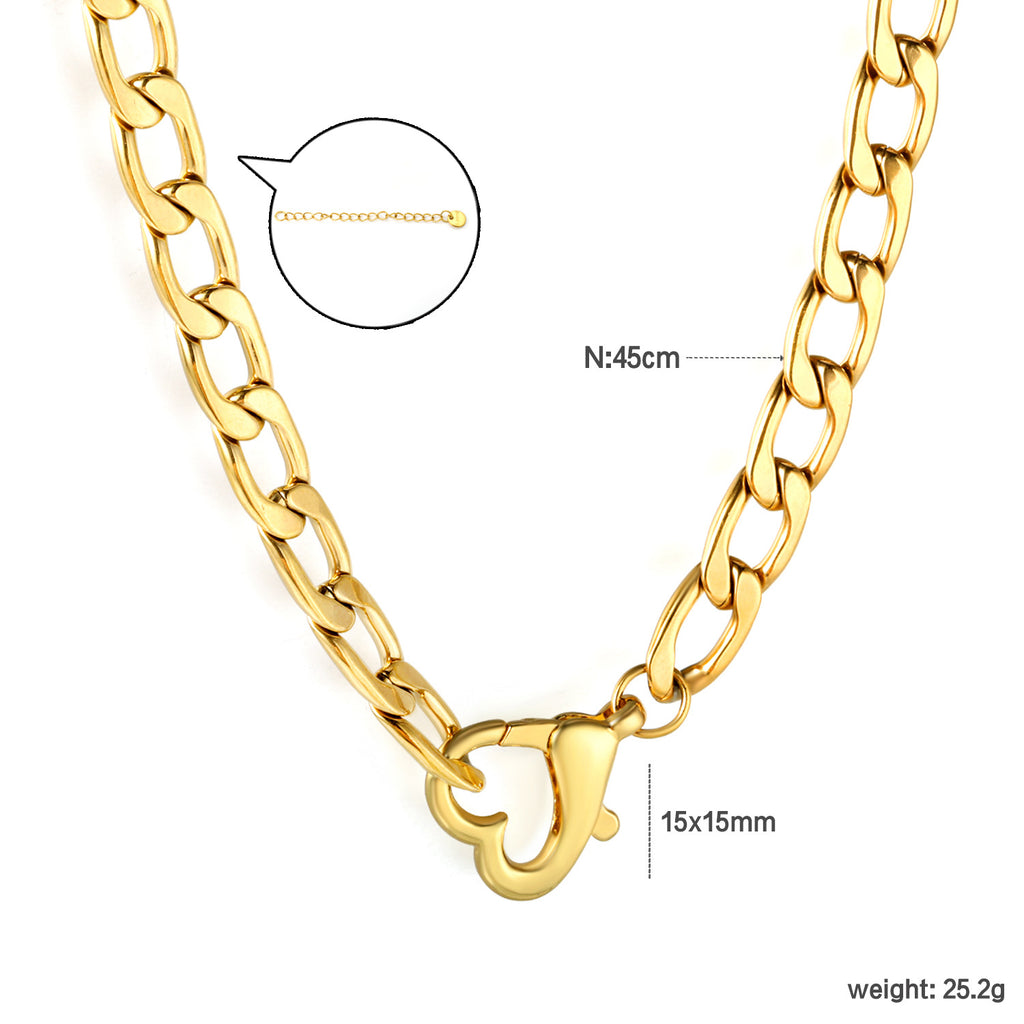 Damen Halskette mit hochwertigem Gliederdesign und Karabinerverschluss Shop Nory