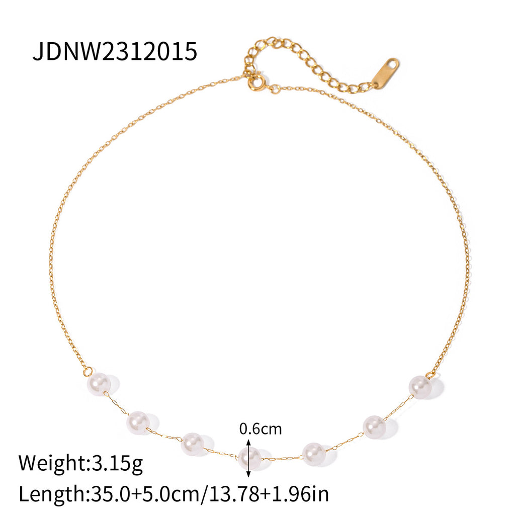 Damen Armband mit eleganten Perlen und filigraner Kettenverarbeitung Shop Nory