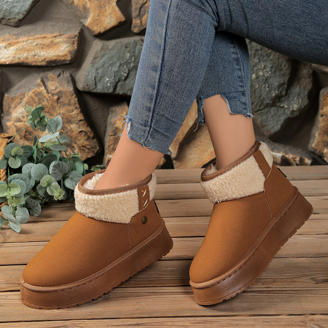 Damen Gefütterte Plateau‑Winterboots mit Teddyfutter und Slip‑On‑Schaft Shop Nory