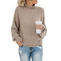 Damen grobstrick Rollkragenpullover mit Oversize-Schnitt und Blockstreifen-Optik Shop Nory