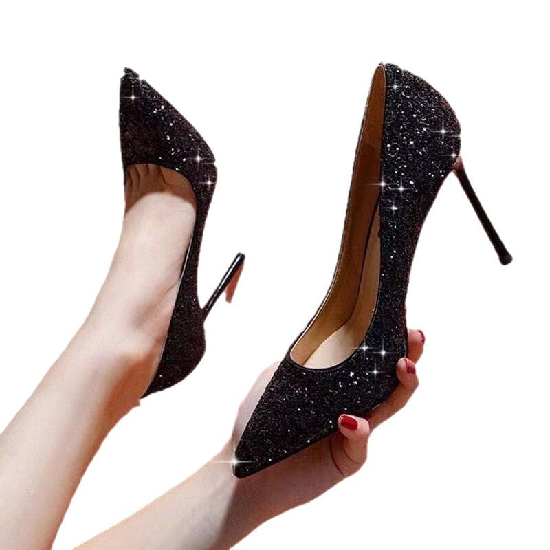 Damen Plateau-Pumps mit spitz zulaufender Kappe und hohem Stiletto-Absatz Shop Nory