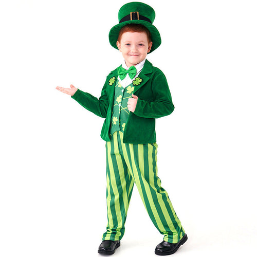 Herren-Kostüm als irischer Leprechaun mit Hut und detaillierten Akzenten Shop Nory