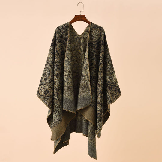 Damen Jacquard Poncho mit Paisley‑Muster Shop Nory