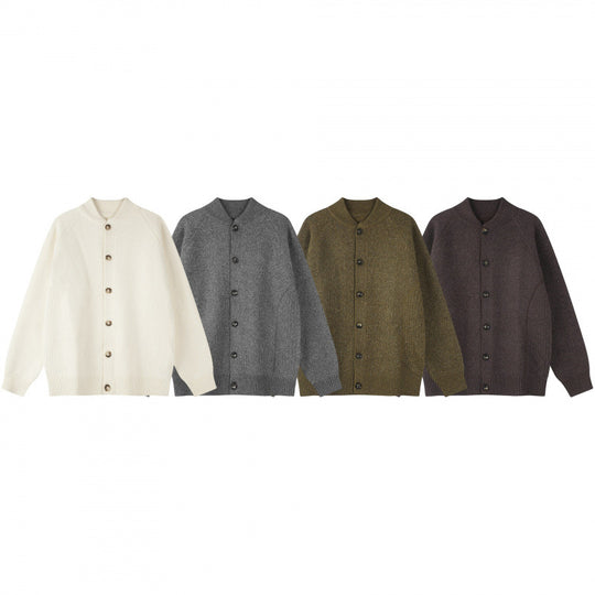 Herren Relaxter Grobstrick-Cardigan mit Raglanärmeln und Rippenabschlüssen Shop Nory