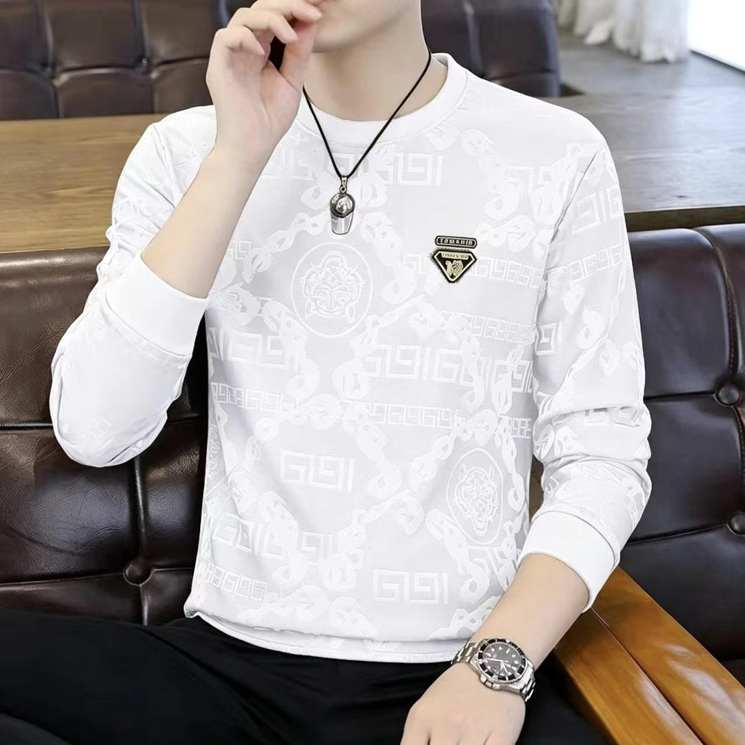 Herren Luxuriöses Langarmshirt mit strukturiertem Design Shop Nory