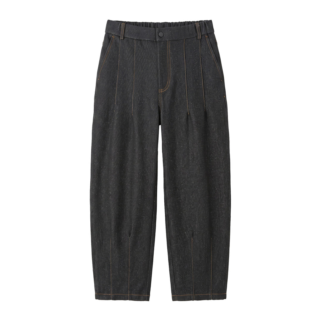 Damen Hochtaillierte weite Culotte-Hose mit Bügelfalte und elastischem Rückenteil Shop Nory