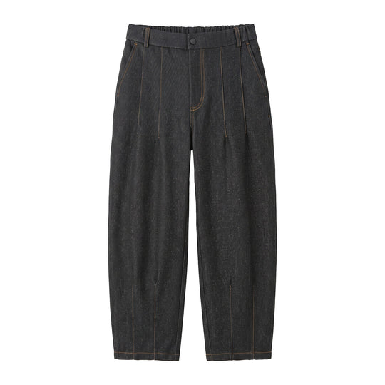 Damen Hochtaillierte weite Culotte-Hose mit Bügelfalte und elastischem Rückenteil Shop Nory