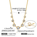 Damen Halskette mit funkelnden Zirkonia und hypoallergenem Edelstahl Shop Nory